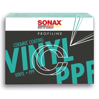 SONAX Profiline Vinyl Car Wrap & PPF Ceramic Coating (50ml) | Sealer for Paint Protection Film & Vinyl Wrap | Enhances Color Depth | Dirt & Water Repellent Protection | Include 4 Applicator Pad