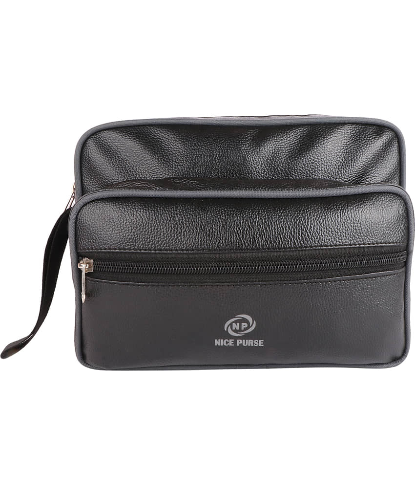 Nice Purse Black Shaving Kit Bag