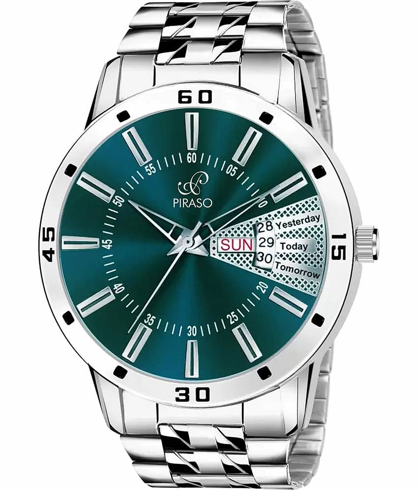 PIRASO White Stainless Steel Analog Men's Watch