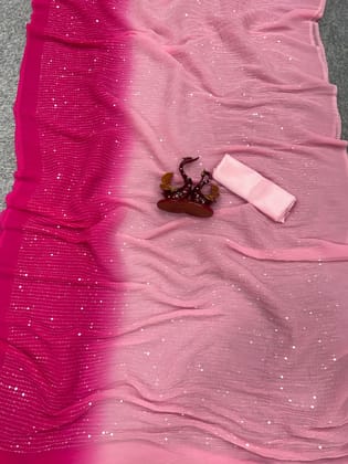 Fabulous Baby Pink Color Georgette Saree