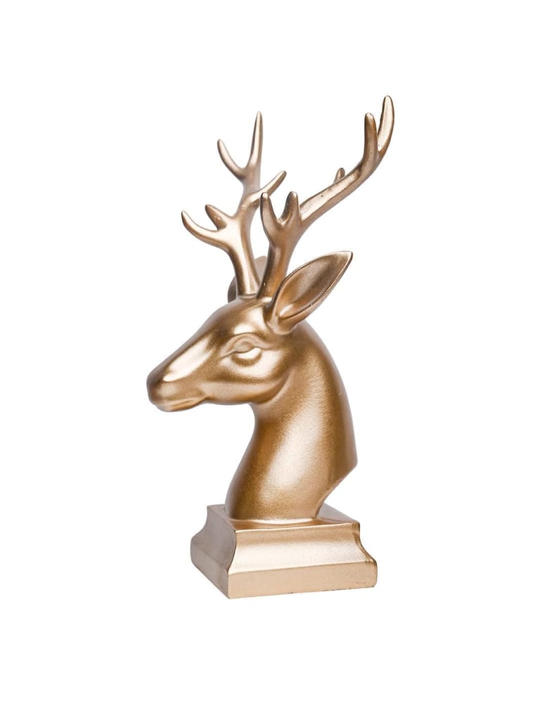 Decorative Deer Statue - 15CM | Deer Sculpture Decor Object White 15CM