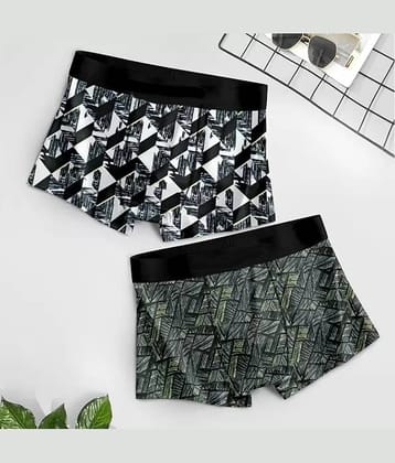 Cavenders Pack of 2 Nylon Trunks For Men's ( Multicolor )