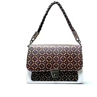 Premium Designer Printed Shoulder Bag for Women | Stylish Party & Casual Handbag with Braided Handle