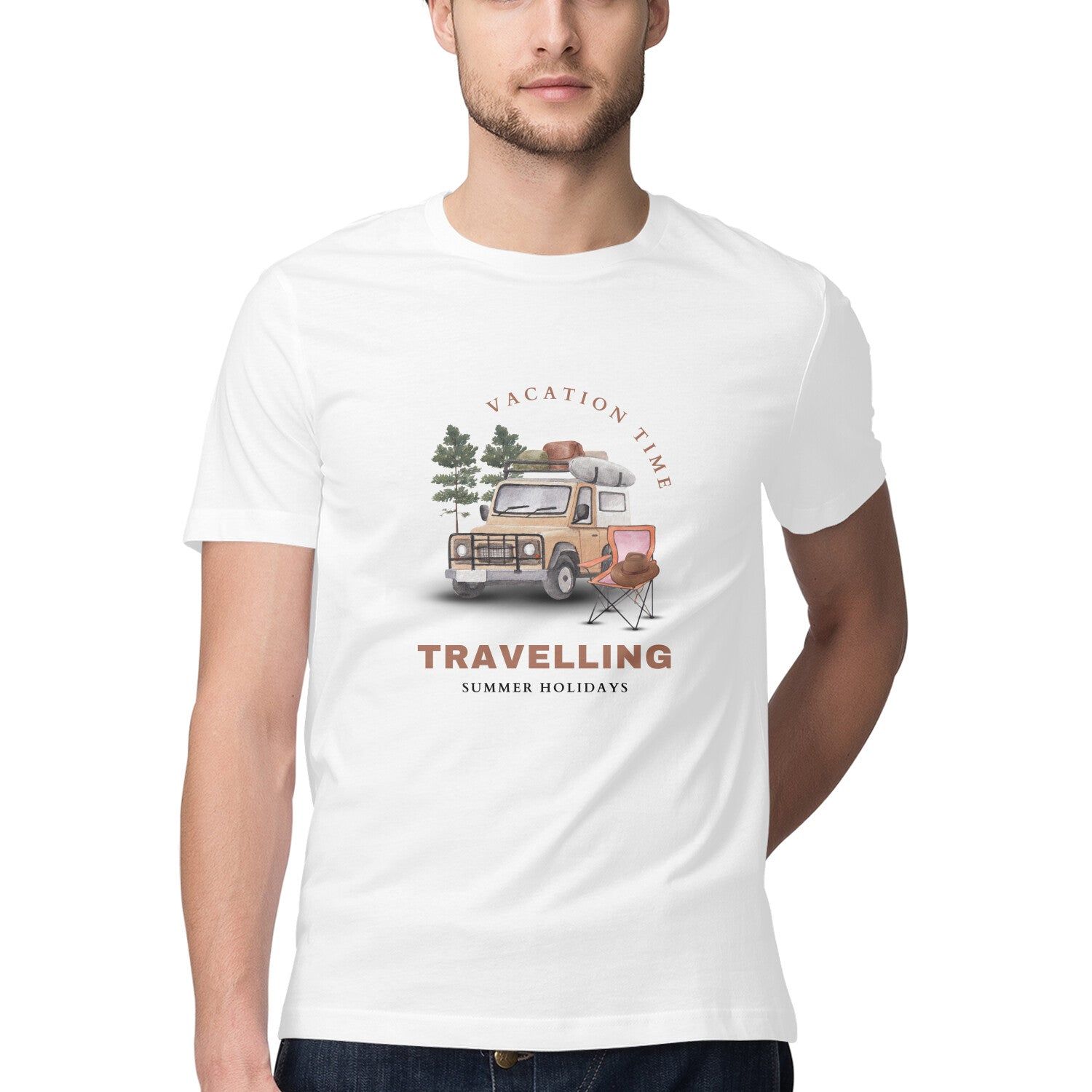 Unisex Travelling Graphic Printed T-Shirt-XS