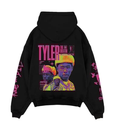 Tyler The Creator Designed Oversized Hoodie-S / Black
