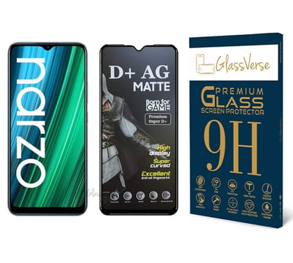 GlassVerse D+ Matte Tempered Glass With 18H Hardness For Realme Narzo 50A Smartphone(Pack Of 1) With Free Installation Kit Full Screen Coverage If Received Damaged-6.5 Inch GlassVerse D+ Matte Tempered Glass With 18H Hardness For Realme Narzo 50A Smartph