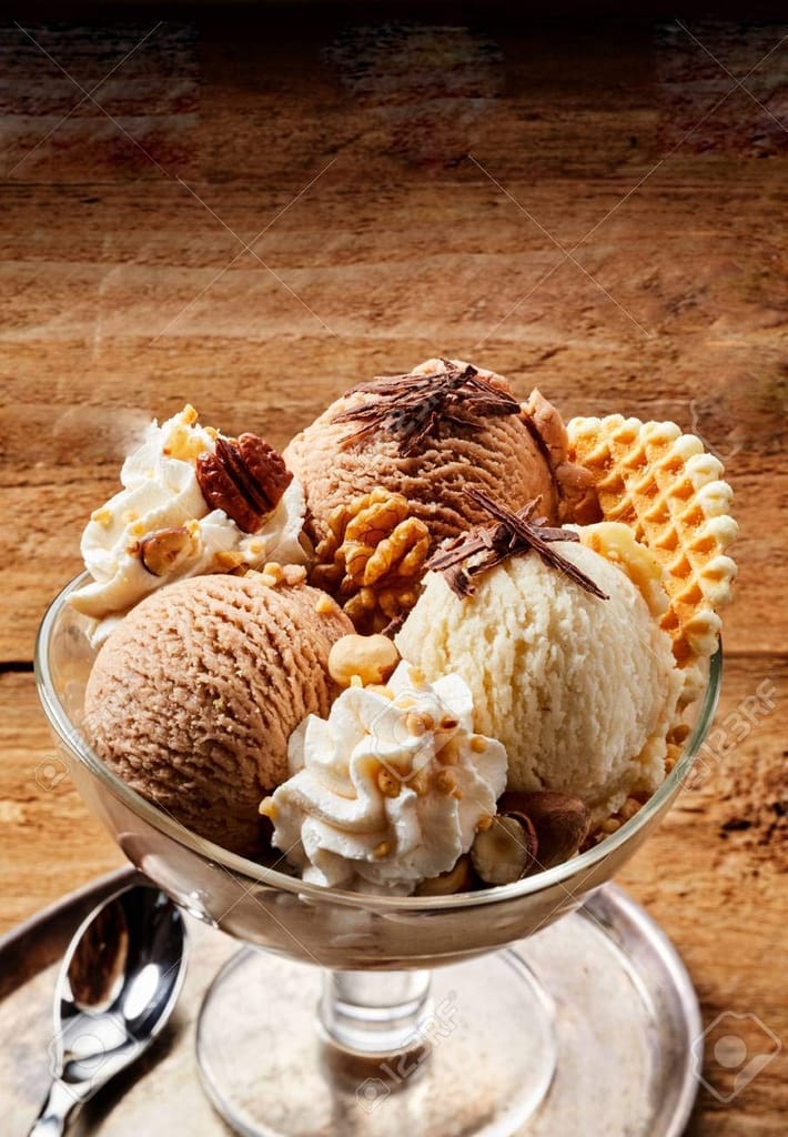 Ice Cream Bowls | Crystal Glass Cups | Sweets Serving Bowls use for Desserts, Milkshak, Fruit, Falooda, Coffee and Pudding Nuts | Pack of 6 |