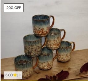 Marble Glow Cup Set (Set of 6)