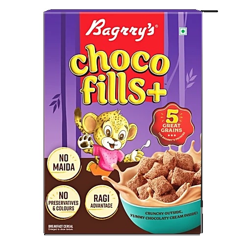 Bagrry's Choco Fills Plus - Multigrain Cereal, No Maida, 250 g Carton Bagrry's Choco Fills Plus - Multigrain Cereal, No Maida, 250 g Carton