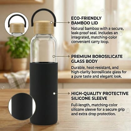Custom Borosilicate Travel Bottle and Tumbler Drinkware Gift Set