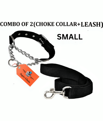 Abhikram - Black Combo (Collar Belt and Leash) ( Small )