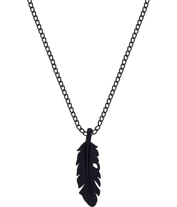 Silver Shine - Black Pendant set ( Pack of 1 )