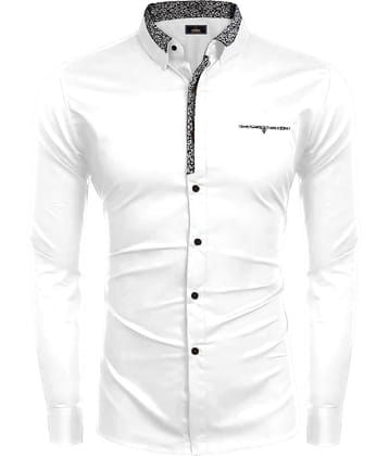 WEBRIC Cotton Blend Regular Fit Full Sleeves Men's Formal Shirt - Wine ( Pack of 1 )