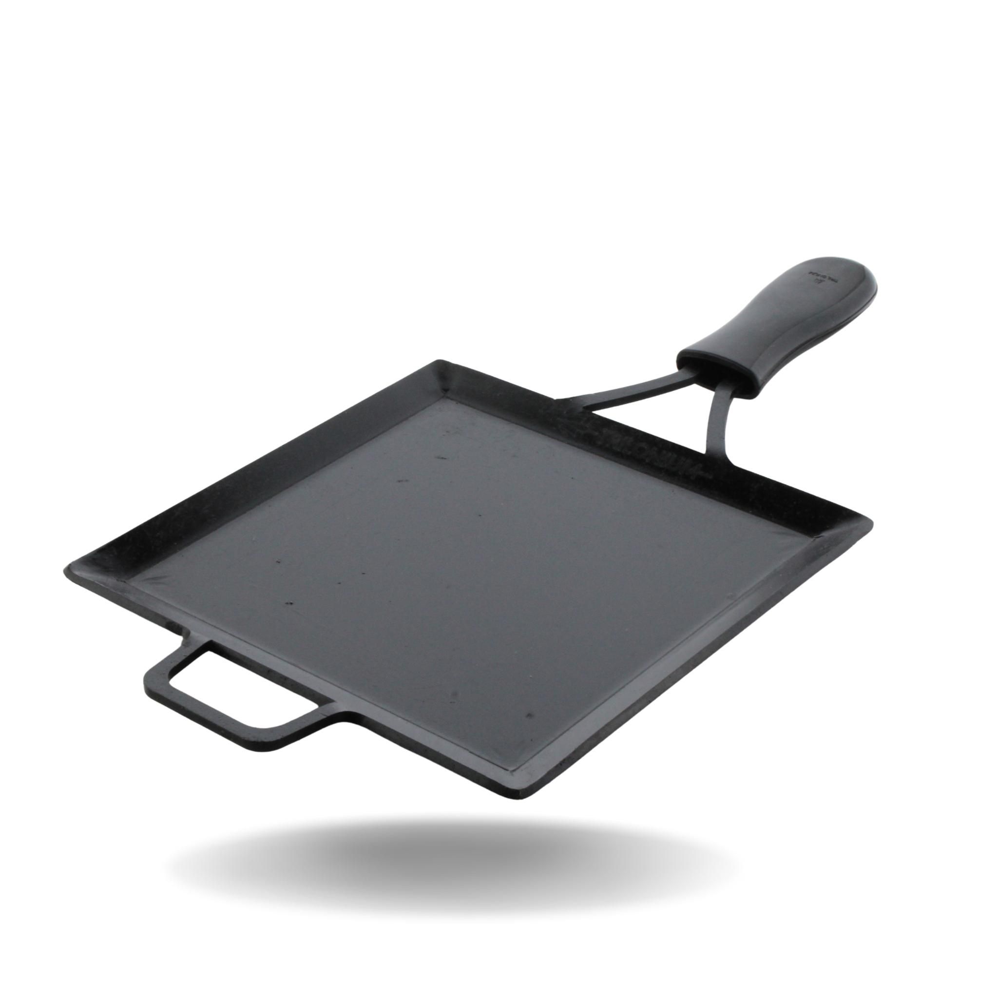 Trilonium Triple Seasoned Iron Multi Purpose Square Griddle Tawa 26x26 cms