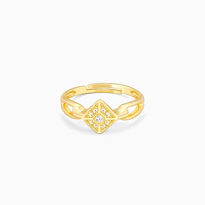 Golden Cubed Wonder Signature Ring