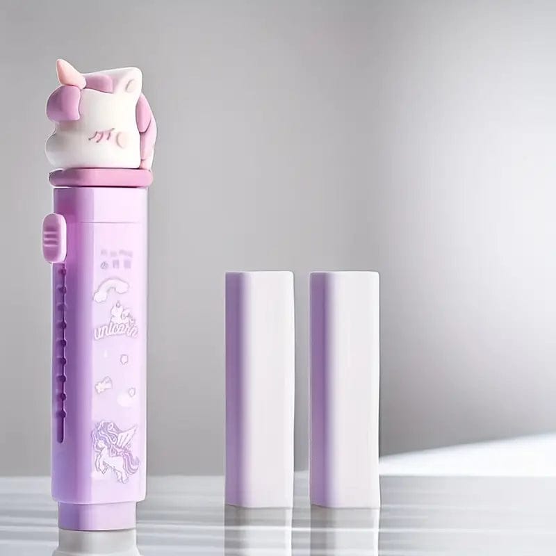 Animal Design Sliding Eraser (pack of 1)-Unicorn