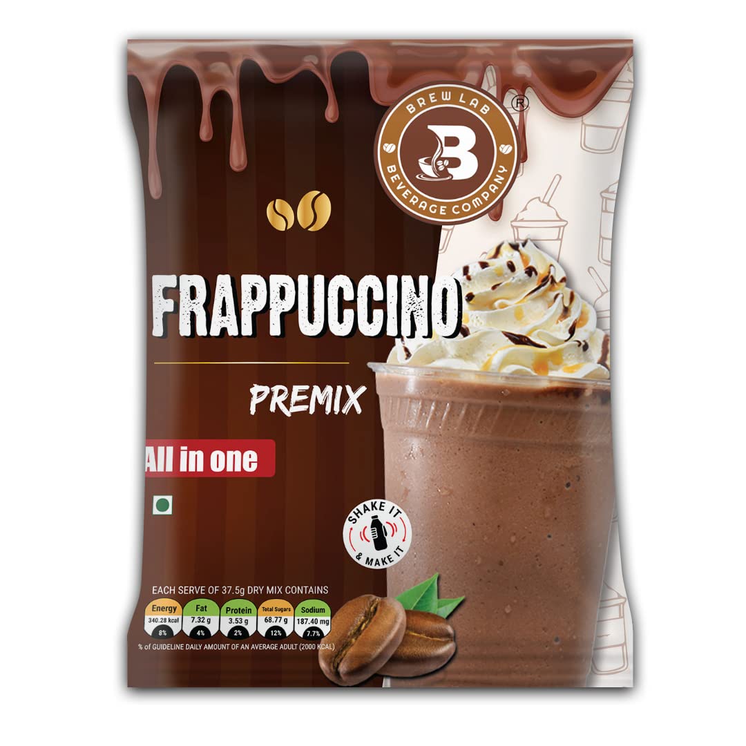 Brew Lab All In One Strong and Flavorful Frappuccino Premix | Blend Of Frappe | Instant Coffee (1 Kg, Pure Flavoured)