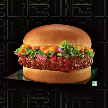 Korean Spicy Paneer Burger.