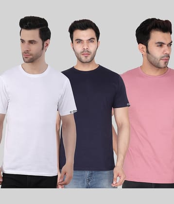 Comey Pack of 3 100% Cotton Regular Fit Men's T-Shirt ( Multicolor )