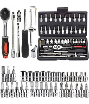 Multipurpose 2 in 1 tool kit Wrench Socket 46 Pcs Screwdriver Set