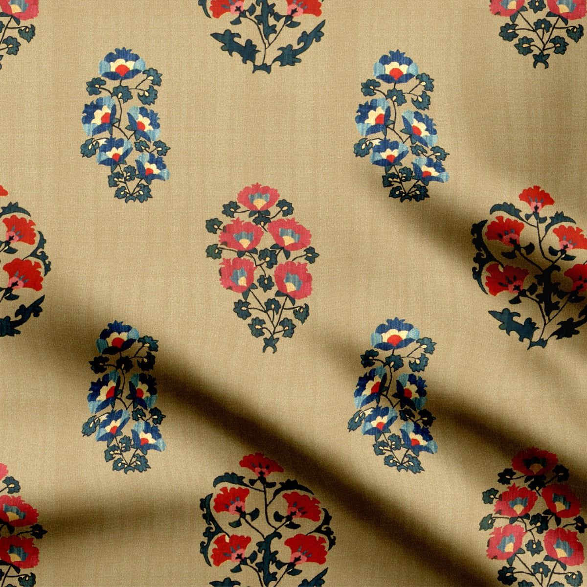 Mughal Flower Bunch-Cotton