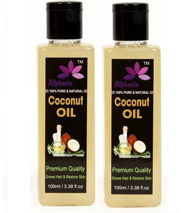 Alphacia 100% Pure & Natural Virgin Coconut Oil Hair Oil & Skin 200 ml Pack of 2