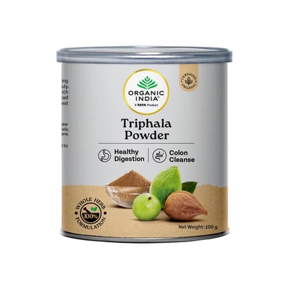 Organic India Triphala Powder - 100g, Supports Immune System, Colon & Digestion, For Balanced Bowel & Gut Health, Contains Bioactives and Antioxidants, GMP & NPOP Certified Organic Organic India Triphala Powder - 100g, Supports Immune System, Colon & Digestion, For Balanced Bowel & Gut Health, Contains Bioactives and Antioxidants, GMP & NPOP Certified Organic
