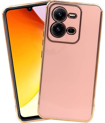 VAKIBO Plain Cases Compatible For TPU Glossy Cases Vivo V25 ( )