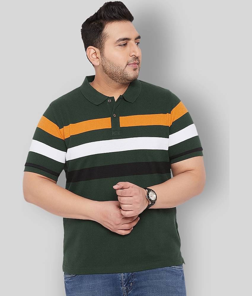 AUSTIVO - Green Cotton Regular Fit Men's Polo T Shirt ( Pack of 1 )