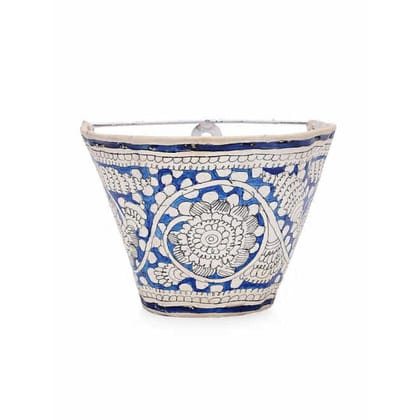 Dreamy Peacock Kalamkari Handpainted Wall Mount Leather Lamp -5.5 Inch