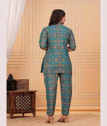 Nevisha Style Women Tunic With Trousers Co-Ord Set ( Multicolor )