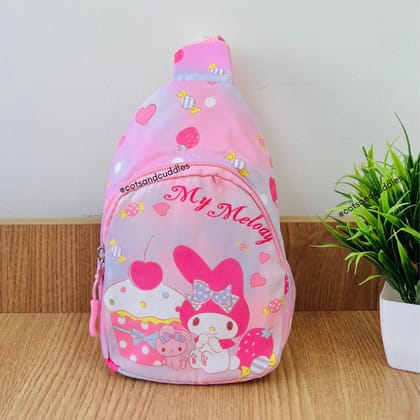 The Mini Cartoon Print Crossbody Bag for Kids hello kitty-Melody