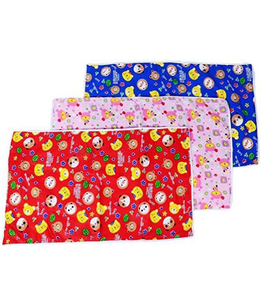 PE - Plastic Rubber Sheets Water Proof Baby Sleeping Sheet-Random Colour 3 x 3 Feet, Multi