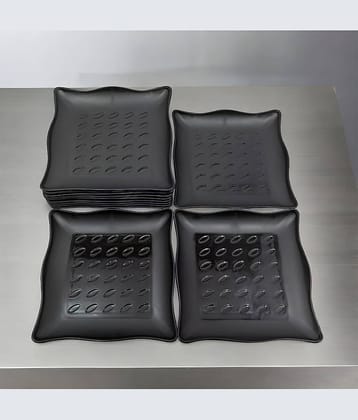 Inpro 12 Pcs Plastic Black Quarter Plate