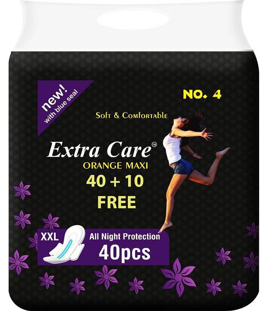 Sek Extra Care Orange Maxi Girls XXL 50 Sanitary Pads Pack of 50