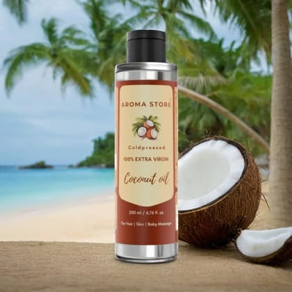 Extra Virgin Coconut Oil 100% Pure, Cold Pressed & Unrefined Organic Coconut Oil for Hair, Skin, Baby Care & Cooking