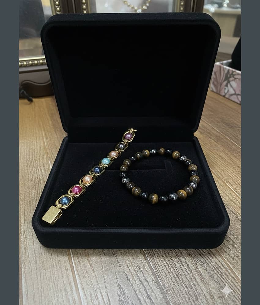 Fadiso Fashion Multicolor Charm Bracelet ( Pack of 2 )