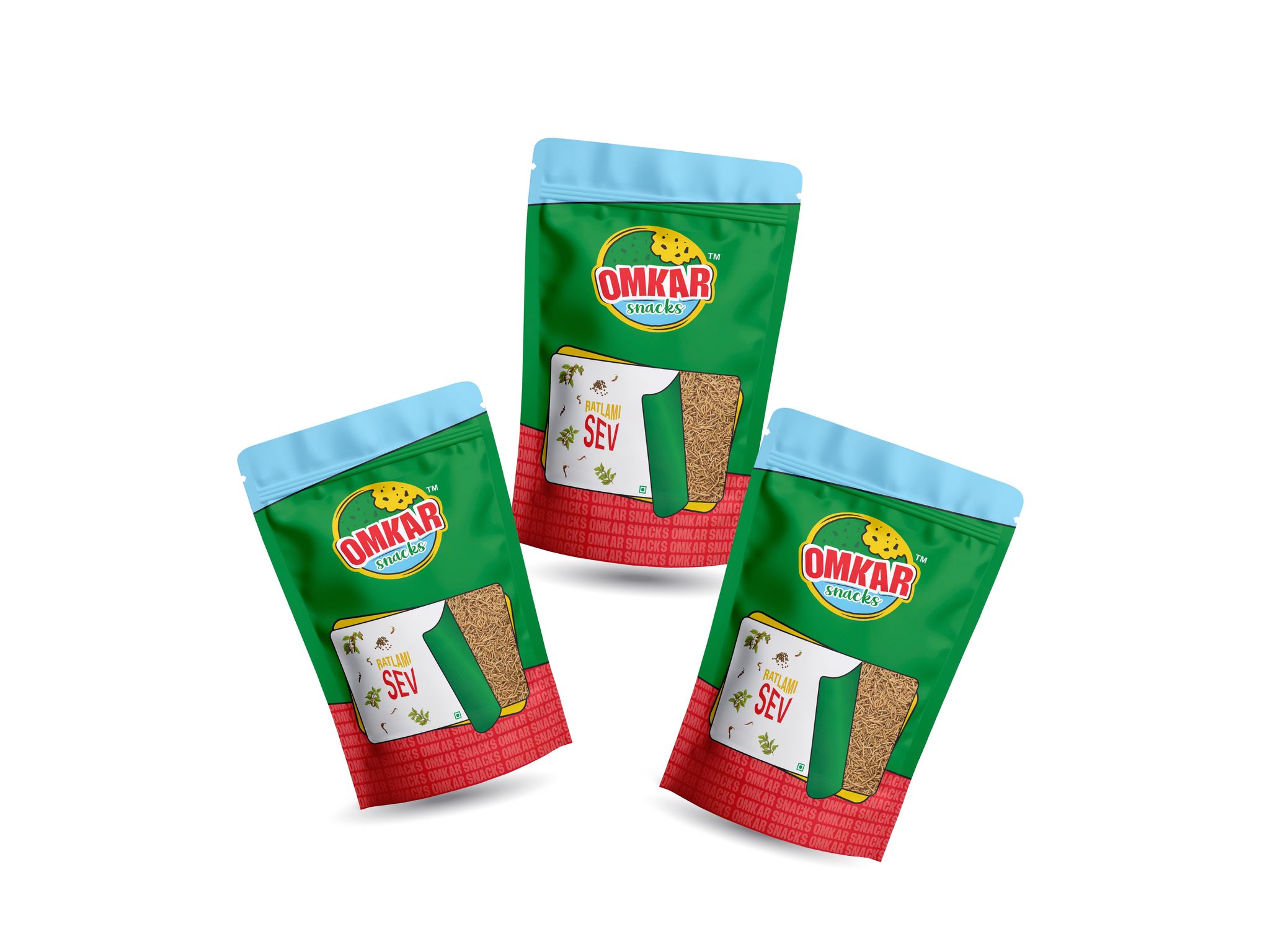 Omkar Snacks | Ratlami Sev - 200 gms - Pack of 3 I Healthy Traditional snacks with 50% less oil | No Added Preservatives | Crunchy - Chatpata - Savoury - Namkeen I