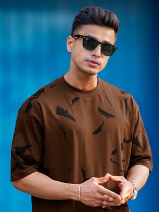The End Brown Half Sleeve T-Shirt-S