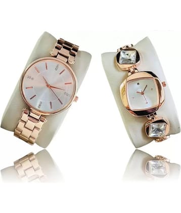 EEWHI Rose Gold Metal Analog Womens Watch