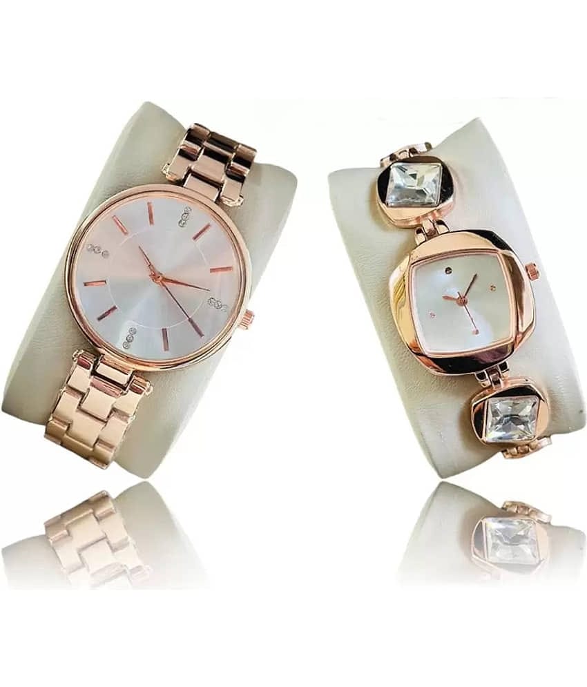 EEWHI Rose Gold Metal Analog Womens Watch