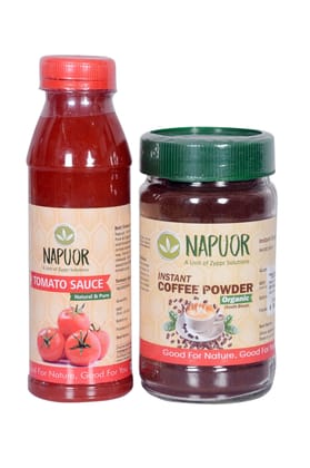 NAPUOR Tomato Ketchup, 345 gm & Instant Coffee Powder, 250 gm - Combo Pack