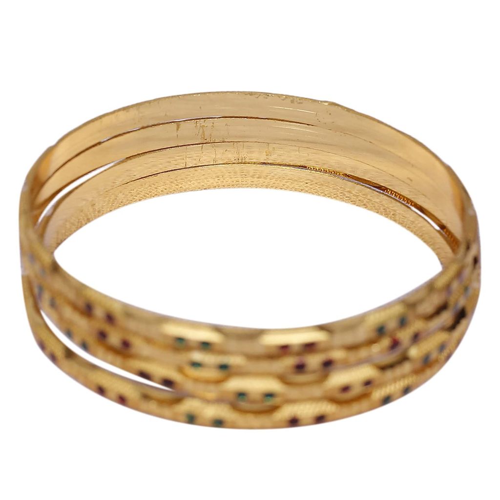Traditional Fancy Enaminal Design Casual Party Original Hand Work Gold Plated Bangles for Women/Women's Fashion/ Set of 4