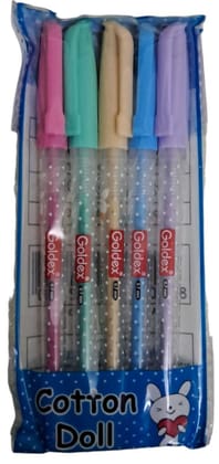 GOLDEX COTTON DOLL BALL PEN PACK OF 5
