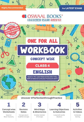 OSWAAL ONE FOR ALL WORKBOOK ENGLISH CLASS 4 2025 EXAMINATION CBSE BAORD [Paperback] oswaal