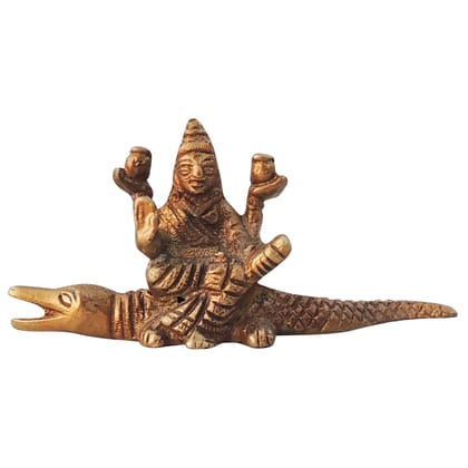 Brass Ganga Ji Idol Statue | Spiritual Home Decor, Height : 1.5 Inch (BSMAS1278 A)