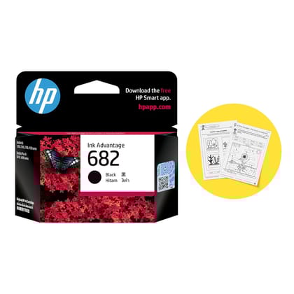 HP 682 Black Original Ink Advantage Cartridge- 3YM77AA
