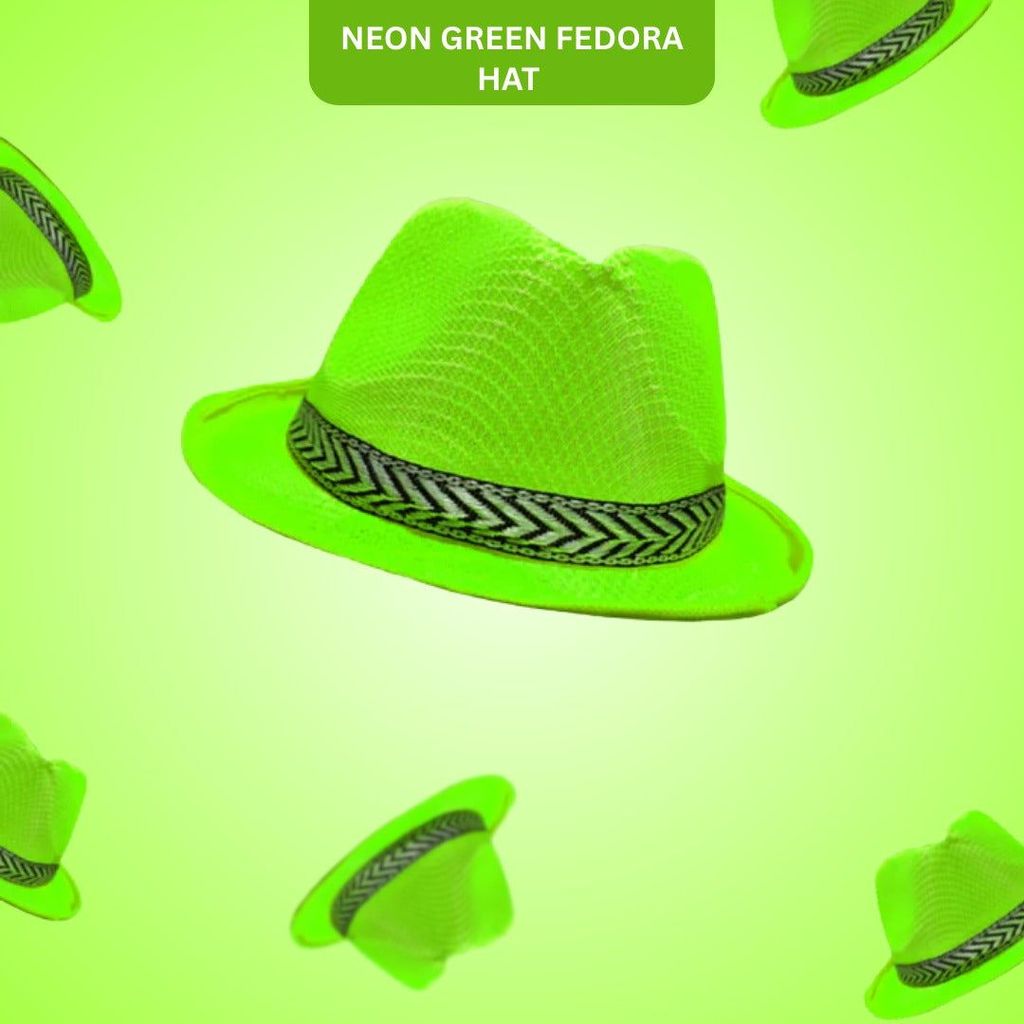 Fedora Hat Neon Green - Party and Festive Needs | Buy online on ZillyBuy