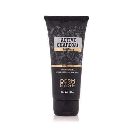Dermease Charcoal Face Wash for Deep Clean & Glow