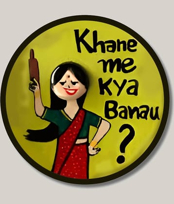 Phirki Studio Wood Fridge Magnet - Pack of 1